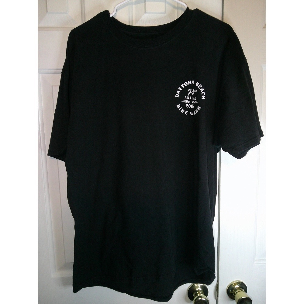 Daytona Beach Bike Week T-Shirt 2015 Graphic Print Biker Tee Mens Size‎ XL